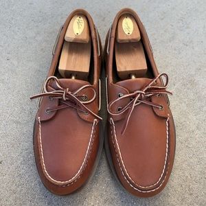 Rockport Brown Leather Slip On Mens Boat Shoes 11W